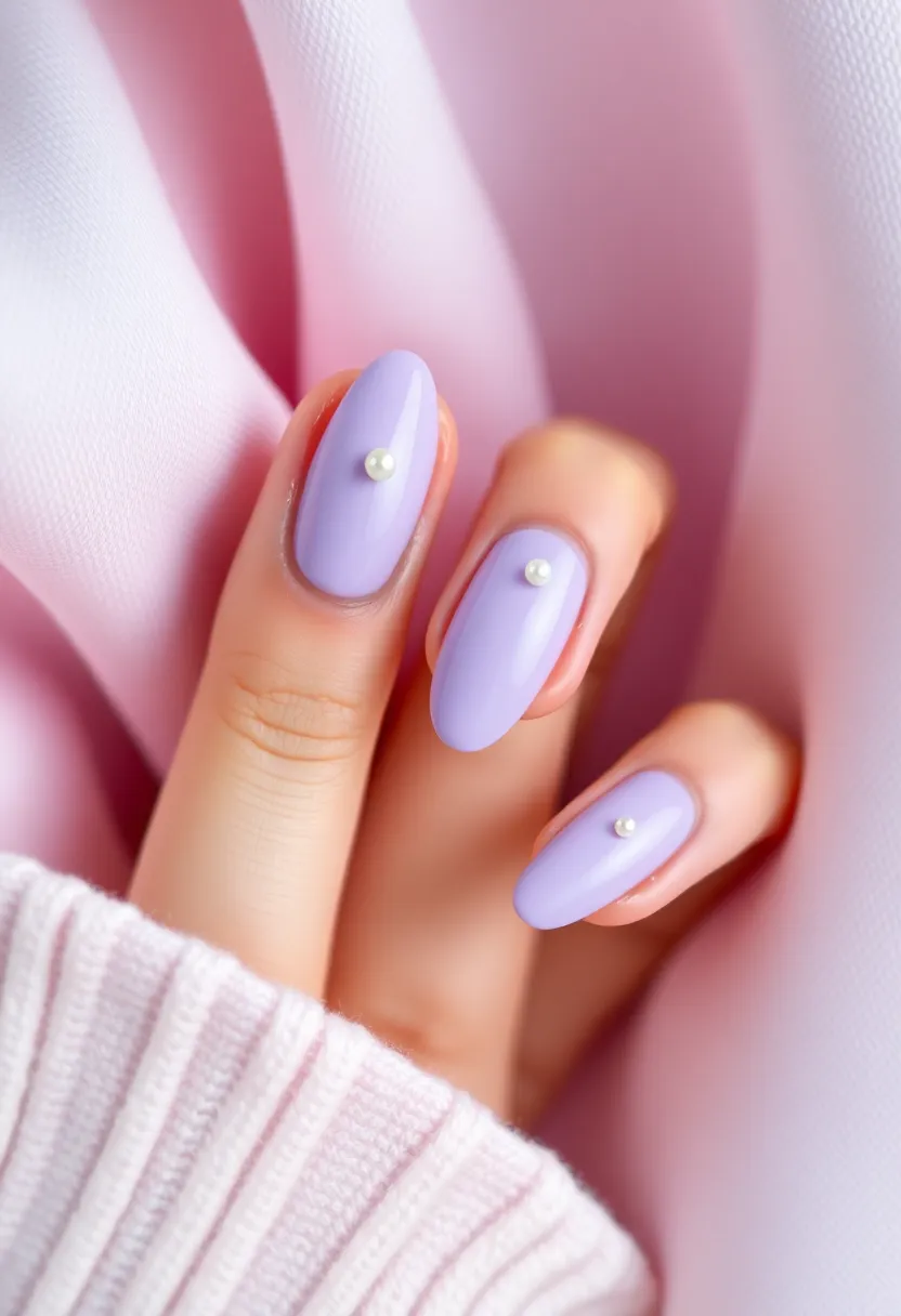 25 Mystical Purple Nail Ideas for Regal - 21. Regal Pearls
