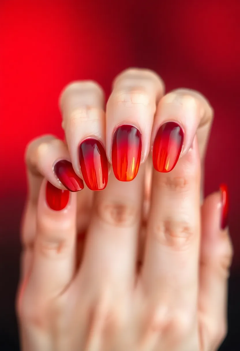 25 Mystical Purple Nail Ideas for Regal - 24. Fiery Phoenix