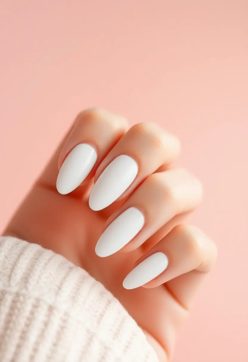 25 Pure White Nail Ideas for Ethereal - 20. White with Minimalist Lines