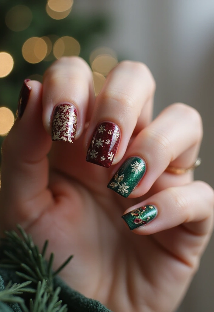 25 Square Nail Inspo for Structured Elegance - 25. Seasonal Inspirations