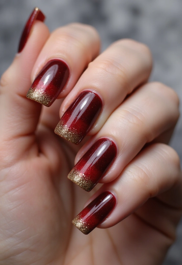 25 Square Nail Inspo for Structured Elegance - 5. Glittery Accents