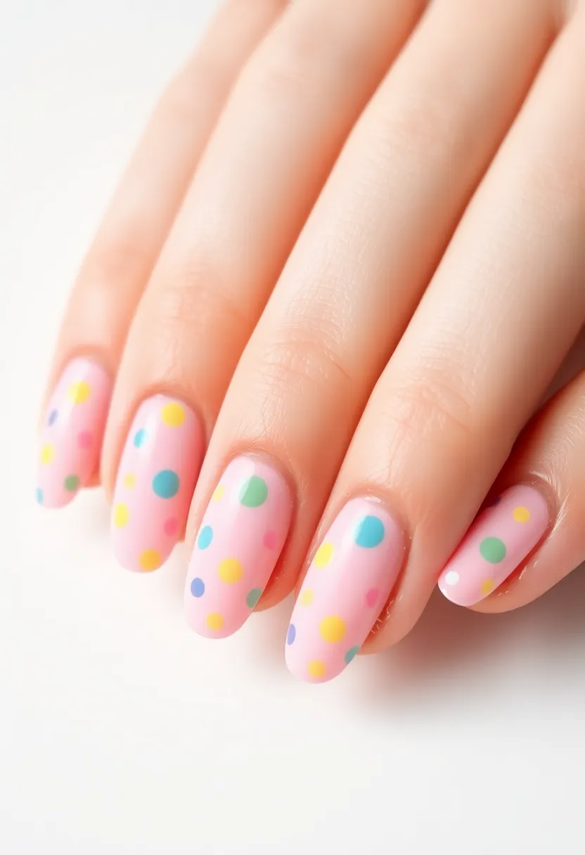 26 Almond Shape Nail Ideas for Sleek Seductive Silhouettes - 13. Whimsical Polka Dots