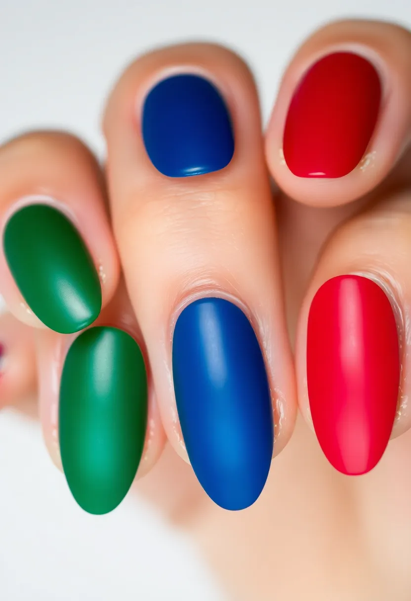 26 Almond Shape Nail Ideas for Sleek Seductive Silhouettes - 6. Jewel-Toned Elegance