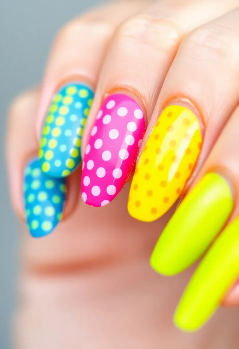 26 Cute Nails for Kids with Safe Materials - 5. Dotted Patterns