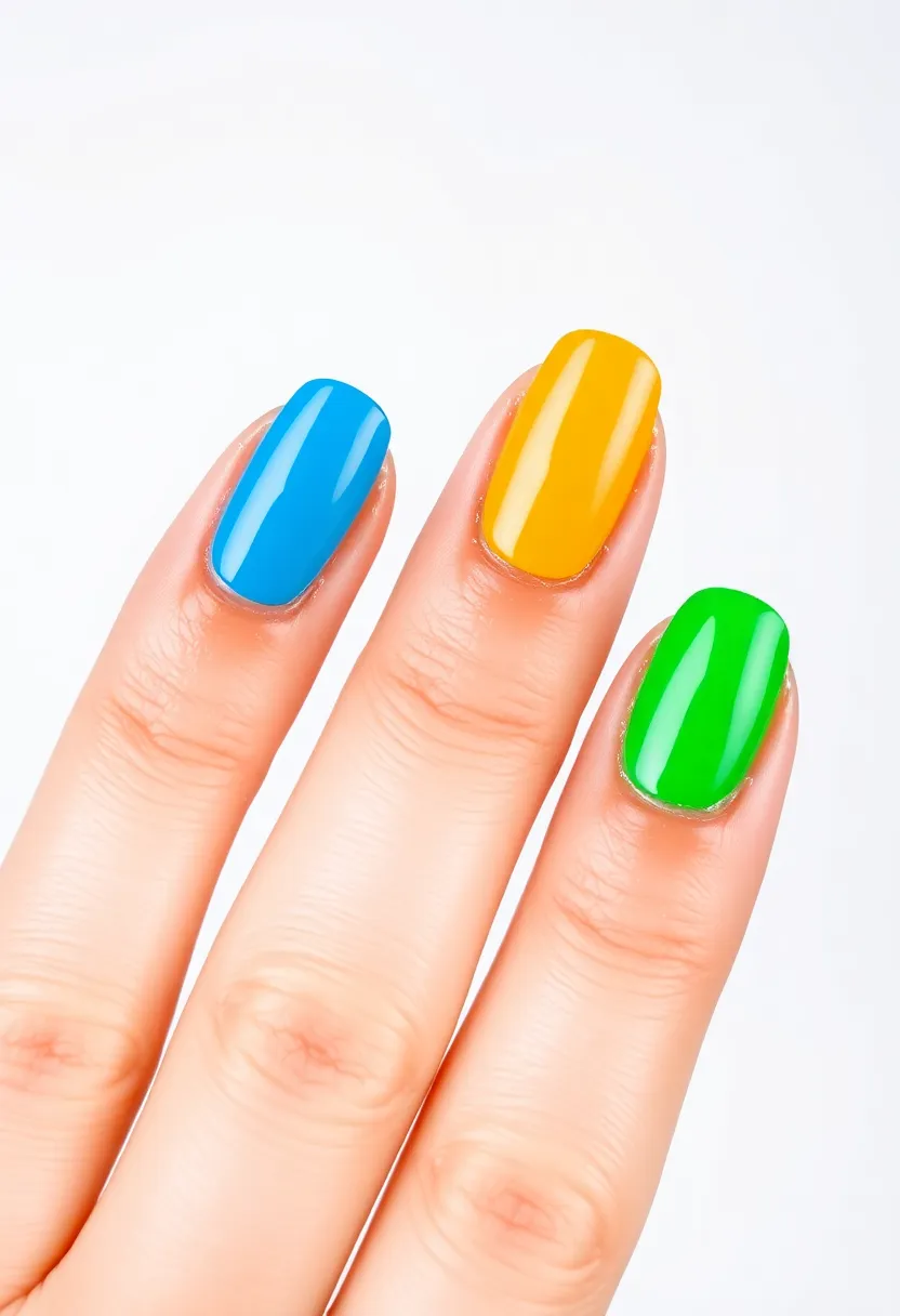 26 Cute Nails for Kids with Safe Materials - 6. Stripes Galore