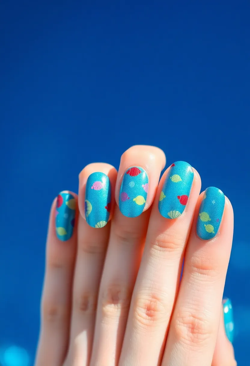 26 Cute Nails for Kids with Safe Materials - 9. Under the Sea