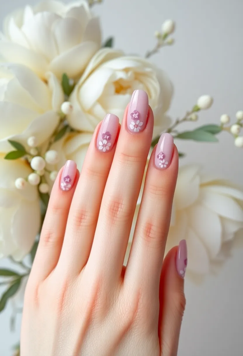 26 Delicate Nails with Flowers for Romantic - 23. Floral Cutouts