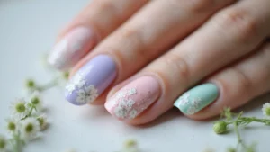 26 Delicate Nails with Flowers for Romantic