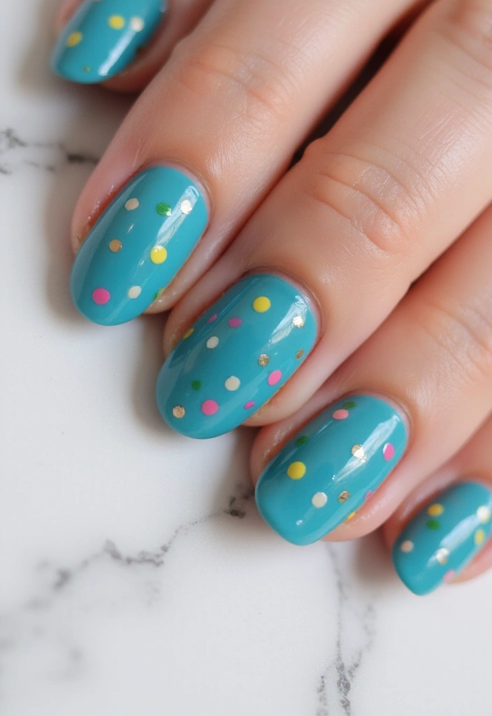 26 Festive Birthday Nail Ideas for Celebration-Ready Vibes - 3. Celebratory Confetti Nails