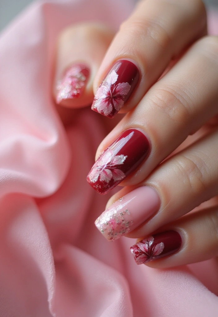 26 Floral Nail Ideas for Blooming - 2. Rose Petal Charm