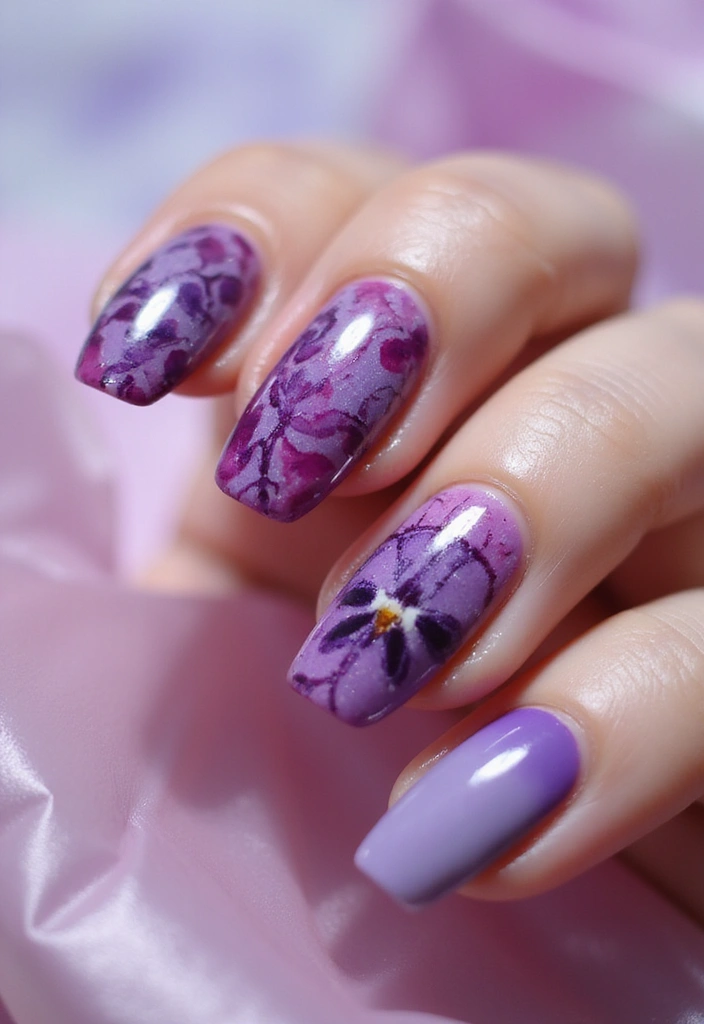 26 Floral Nail Ideas for Blooming - 5. Exotic Orchid Elegance