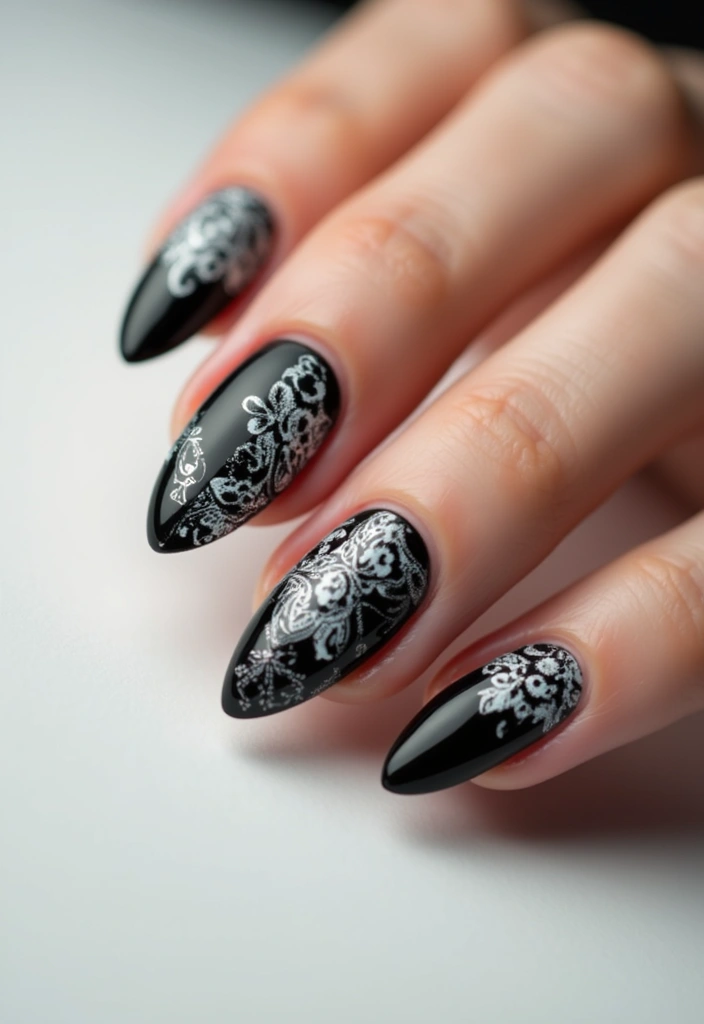 26 Magical Winter Nail Ideas for Frosty Festive Glamour - 21. Chic Black and White