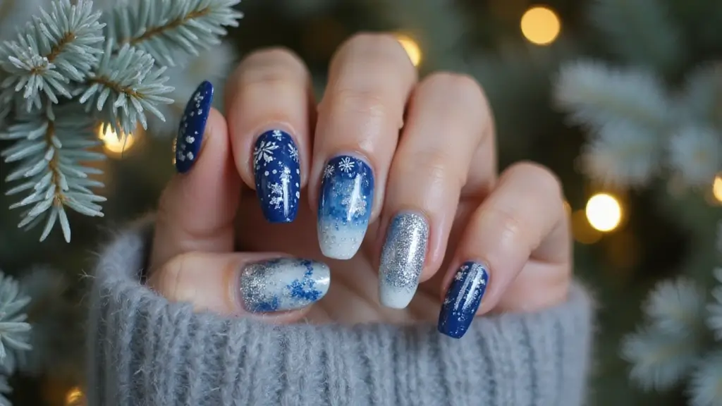 26 Magical Winter Nail Ideas for Frosty Festive Glamour