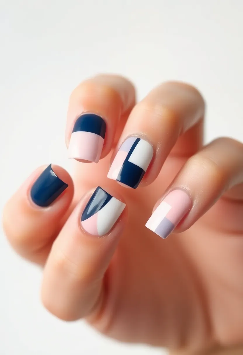 26 Modern Square Nail Design Ideas for Crisp Beauty - 11. Negative Space