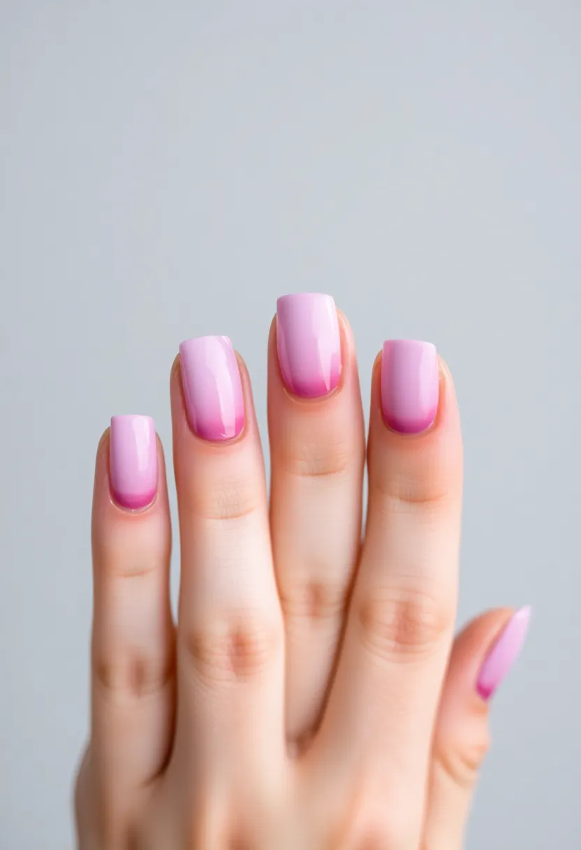 26 Modern Square Nail Design Ideas for Crisp Beauty - 13. Ombre Effect