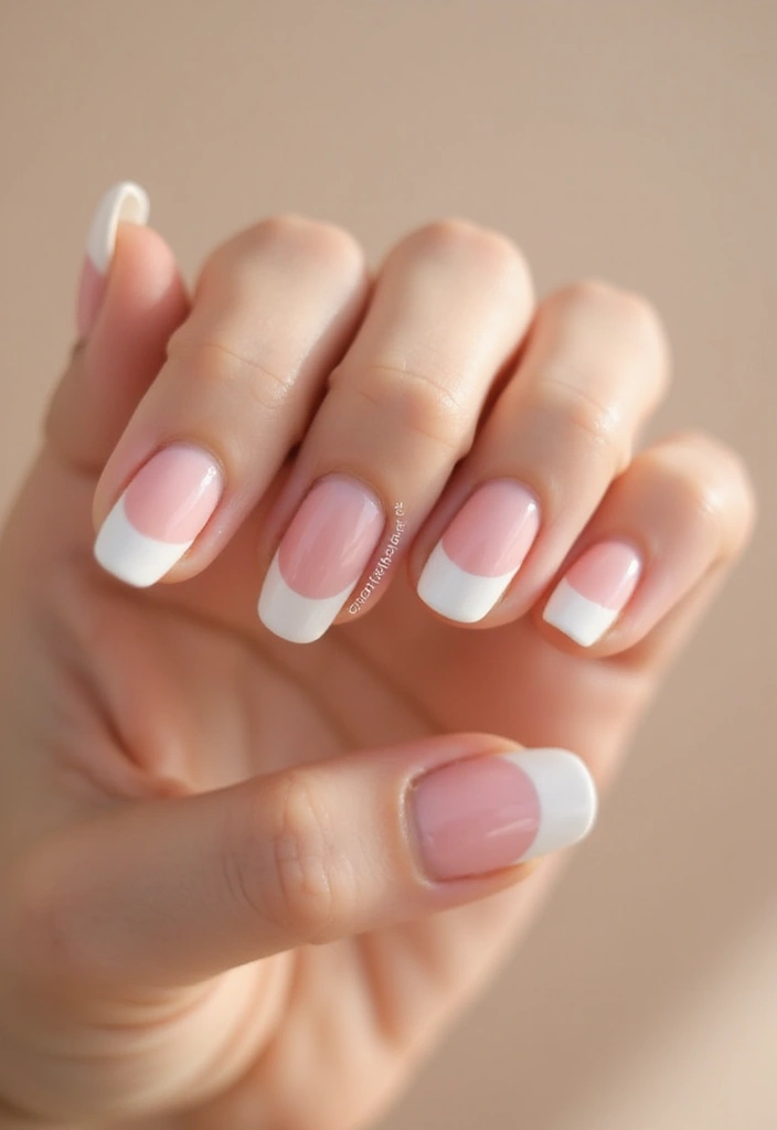 26 Simple Nail Art Design Ideas for Quick Effortless Elegance - 1. Classic French Tips with a Twist