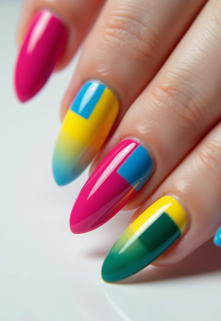 26 Simple Nail Art Design Ideas for Quick Effortless Elegance - 10. Color Block Nails
