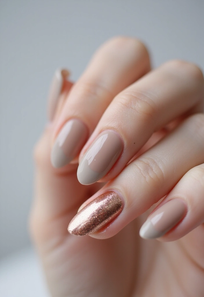 26 Simple Nail Art Design Ideas for Quick Effortless Elegance - 19. Metallic Accents