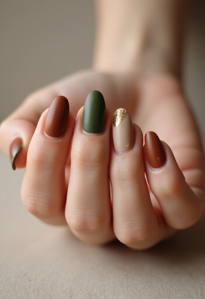 26 Simple Nail Art Design Ideas for Quick Effortless Elegance - 26. Earthy Tones