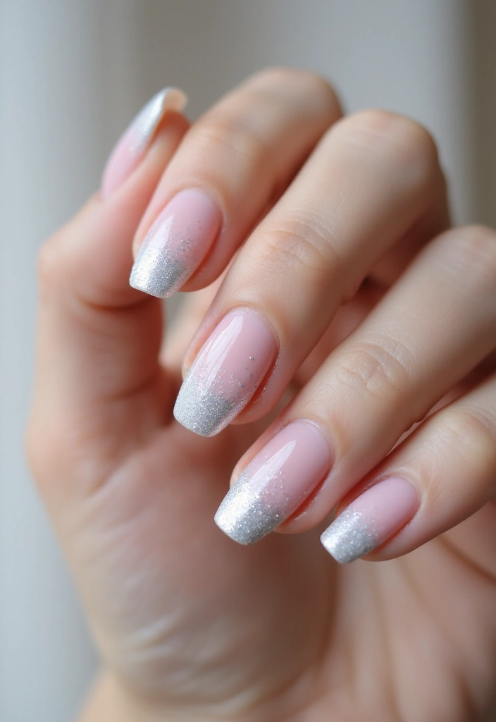 26 Simple Nail Art Design Ideas for Quick Effortless Elegance - 7. Sparkling Glitter Ombre