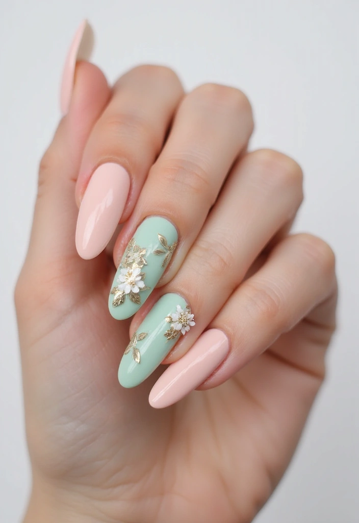 26 Simple Nail Art Design Ideas for Quick Effortless Elegance - 8. Floral Accents