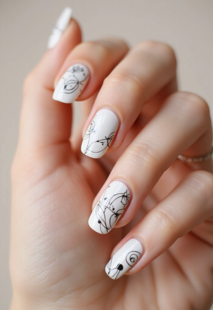 26 Simple Nail Design Ideas for Easy Elegant Empowerment - 10. Line Art Elegance