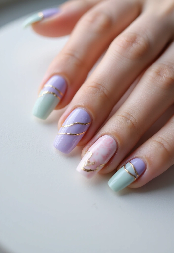 26 Simple Nail Design Ideas for Easy Elegant Empowerment - 12. Marble Effect