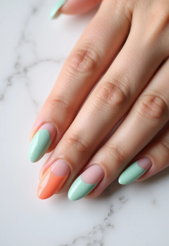 26 Simple Nail Design Ideas for Easy Elegant Empowerment - 20. Half-and-Half