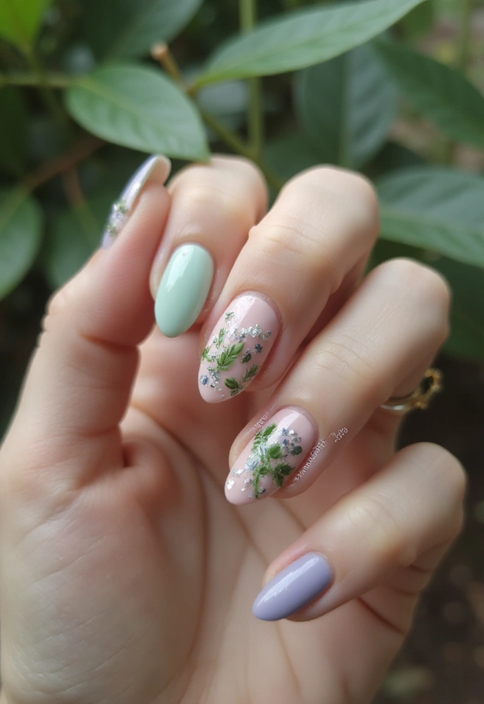 26 Simple Nail Design Ideas for Easy Elegant Empowerment - 7. Nature-Inspired Nails