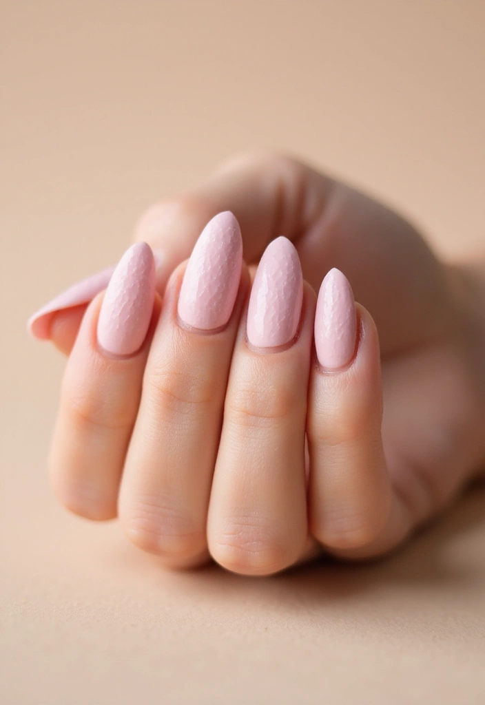 26 Soft Light Pink Nail Ideas for Gentle Elegance - 5. Textured Matte