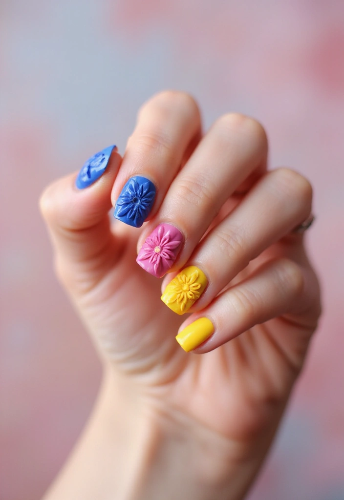 28 Blooming Spring Nail Ideas That'll Make Your Fingers Pop - 19. 3D Flower Petals