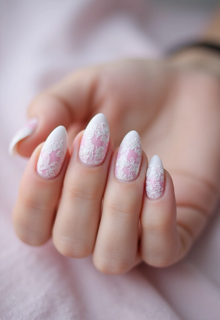 28 Blooming Spring Nail Ideas That'll Make Your Fingers Pop - 25. Floral Lace Designs