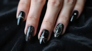 28 Bold Black Nail Ideas for Mysterious Alluring Power