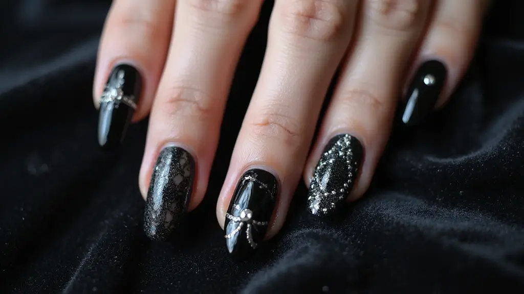 28 Bold Black Nail Ideas for Mysterious Alluring Power