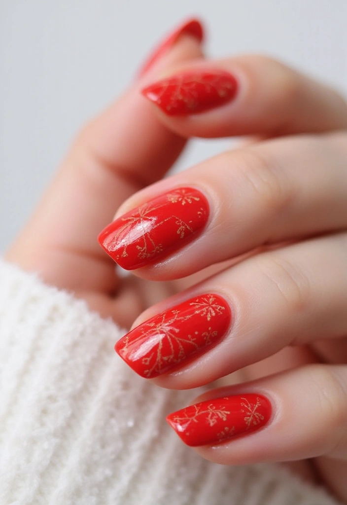 28 Bold Red Nail Ideas for Confident - 17. Negative Space Red
