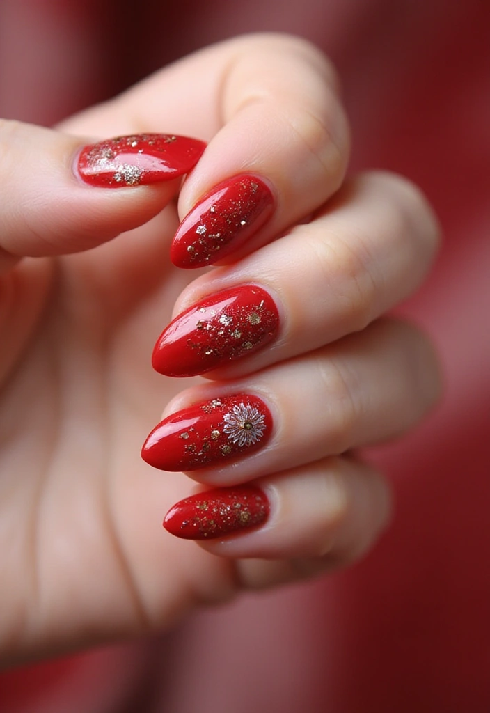 28 Bold Red Nail Ideas for Confident - 18. Red Detailed Art