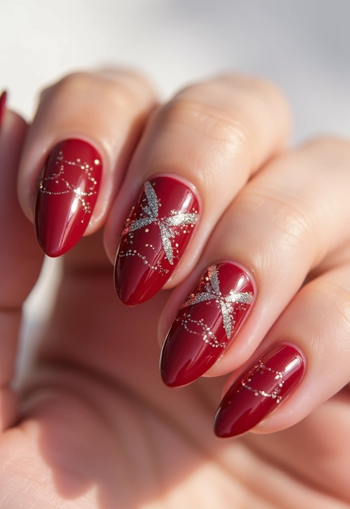 28 Bold Red Nail Ideas for Confident - 28. Red and Metallic Accents