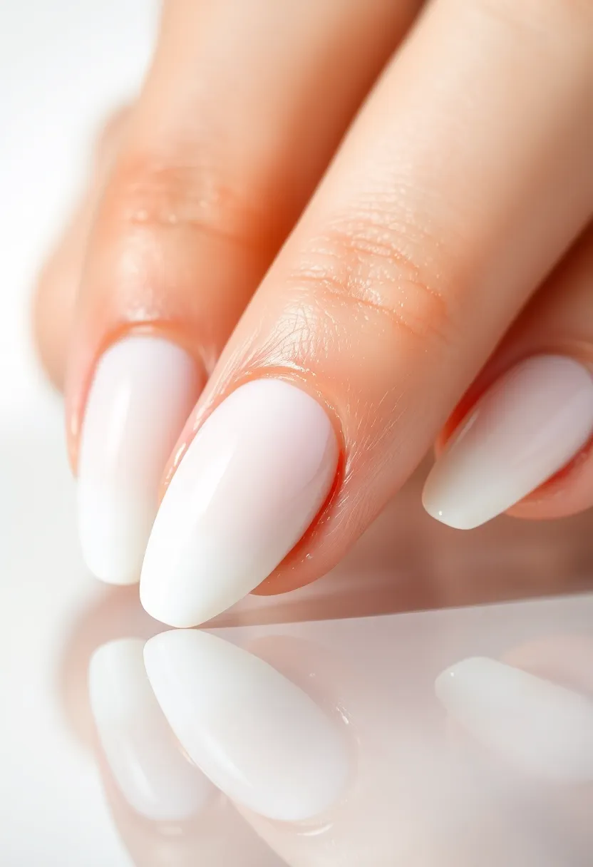 28 Clean White Nail Ideas for Minimalist - 1. Glossy White Finish