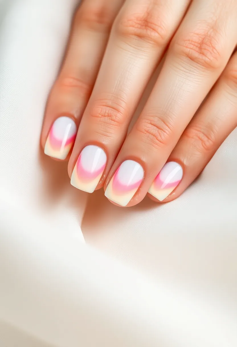 28 Clean White Nail Ideas for Minimalist - 22. Clean and White with Colorful Tips
