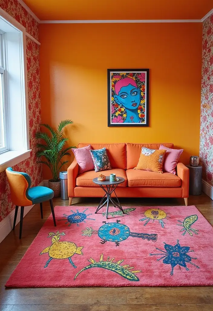 28 Cozy Home Nail Room Ideas for Personal Zen Sanctuaries - 10. Bright and Bold Statements