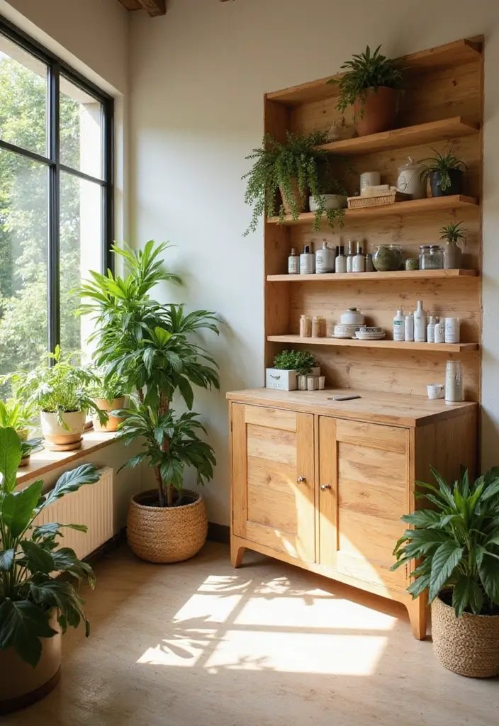 28 Cozy Home Nail Room Ideas for Personal Zen Sanctuaries - 11. Eco-Friendly Nail Haven