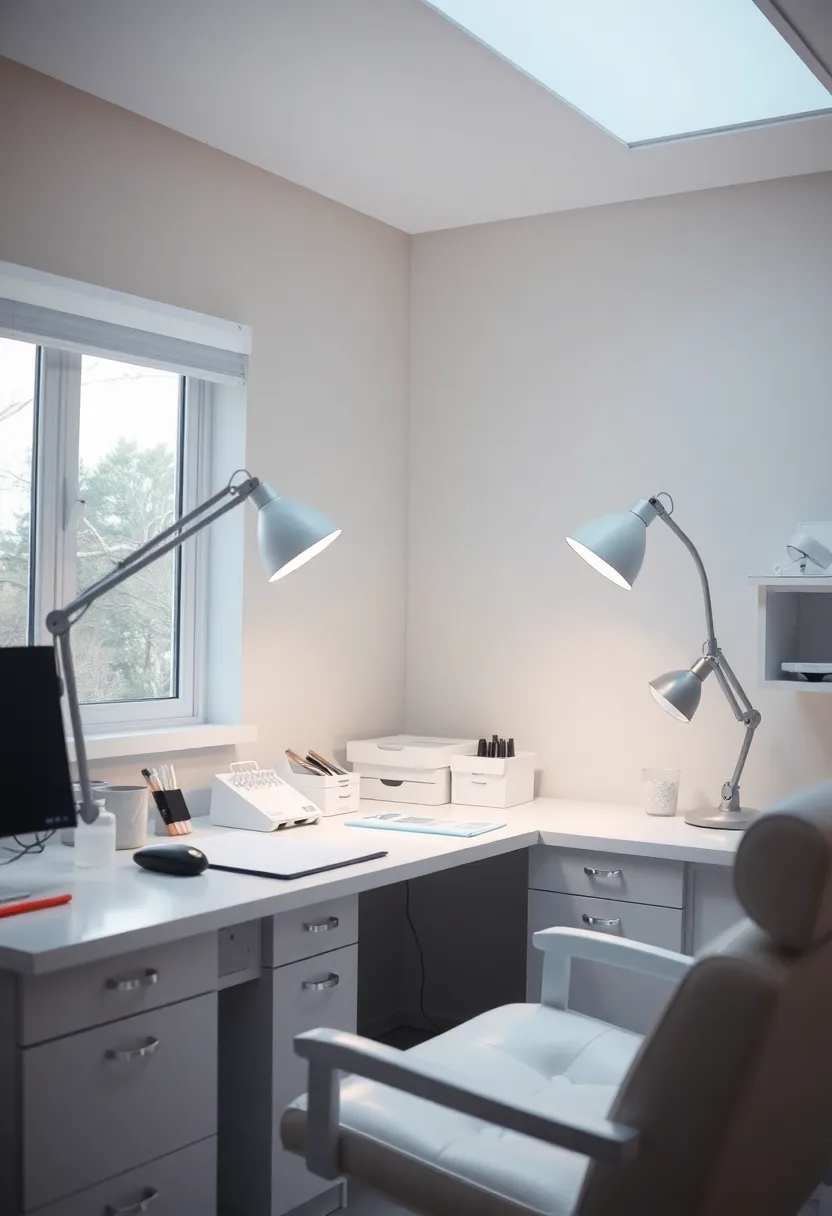 28 Cozy Home Nail Room Ideas for Personal Zen Sanctuaries - 23. Well-Lit Work Area