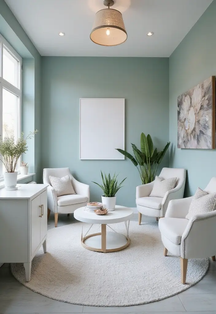28 Cozy Home Nail Room Ideas for Personal Zen Sanctuaries - 6. Serene Color Palette