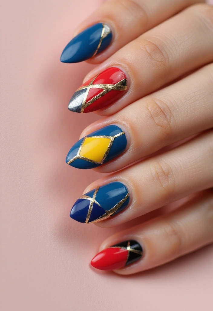28 Creative Nail Design Ideas for Inspired Infinite Looks - 11. Geometric Glam