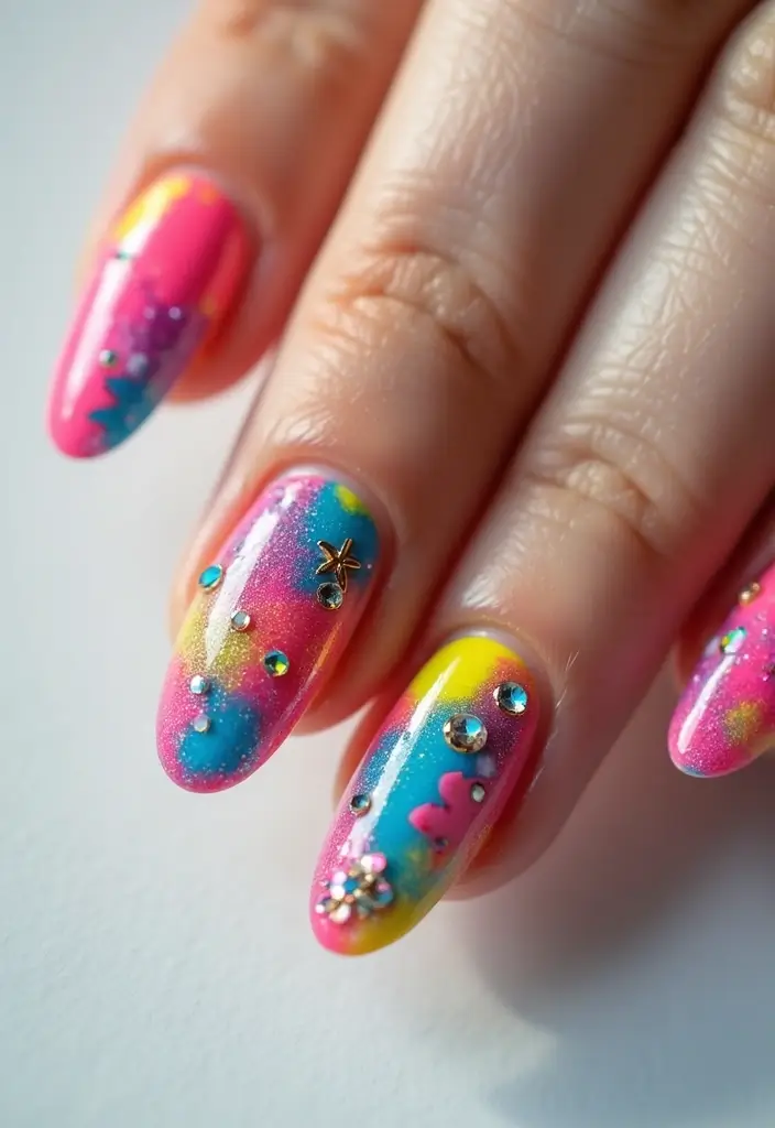 28 Creative Nail Design Ideas for Inspired Infinite Looks - 19. Festival Flair