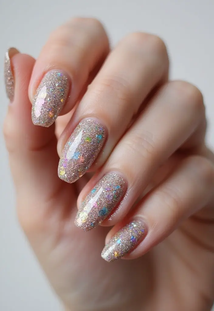 28 Creative Nail Design Ideas for Inspired Infinite Looks - 23. Sparkling Glitter