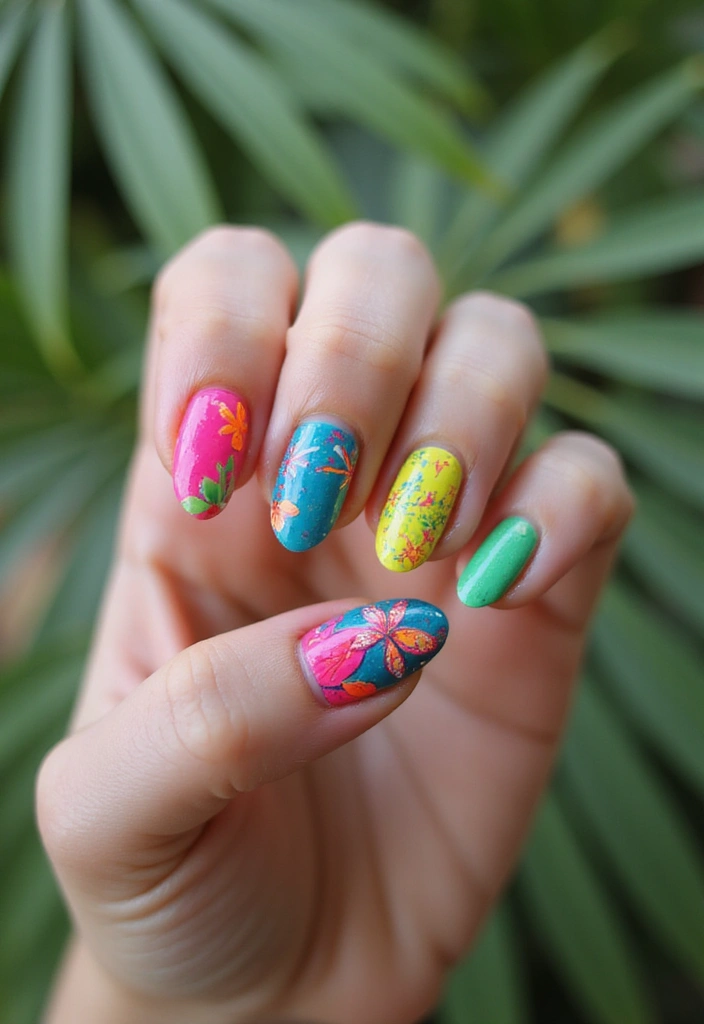 28 Creative Nail Design Ideas for Inspired Infinite Looks - 6. Neon Nature