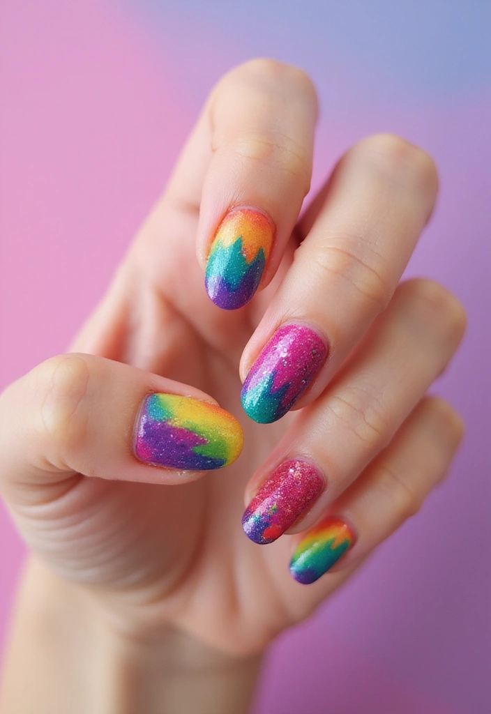 28 Creative Nail Design Ideas for Inspired Infinite Looks - 8. Rainbow Radiance