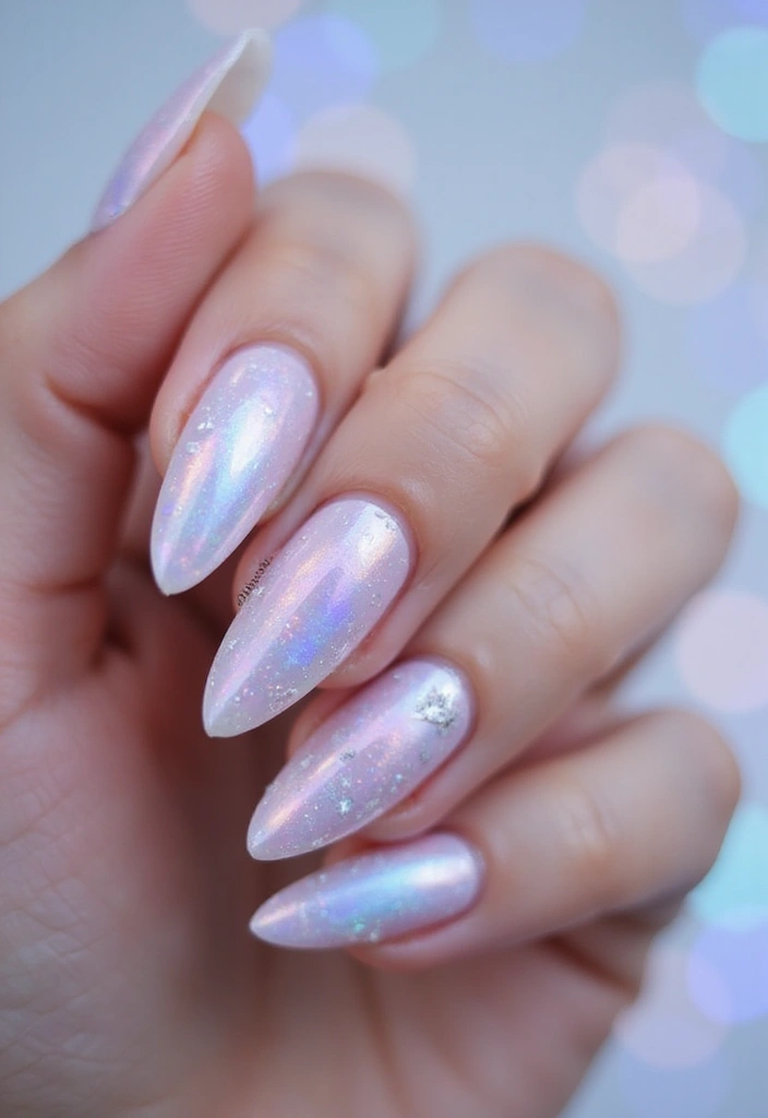 28 Dramatic Long Nail Ideas for Extended: Embracing Gothic Elegance - 15. Opalescent Hues