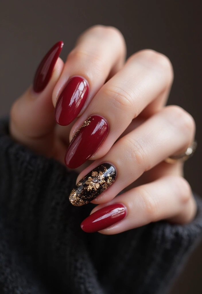 28 Dramatic Long Nail Ideas for Extended: Embracing Gothic Elegance - 2. Blood Red Elegance